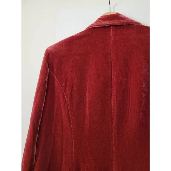 Sedge Red Velvet Blazer M - Picture 7 of 9